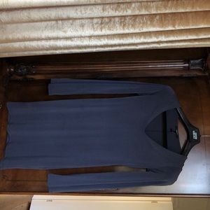 Gray V-neck dress